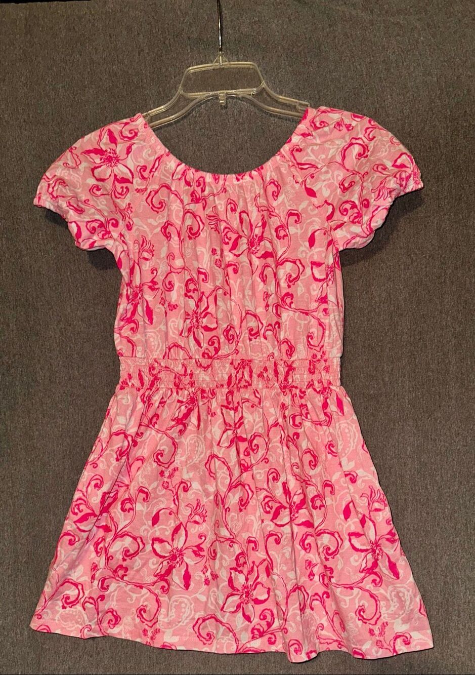Lilly Pulitzer Girls Pink Wyndmoor Dress Flamingo Flamingle Garden Sz L 8 - 10